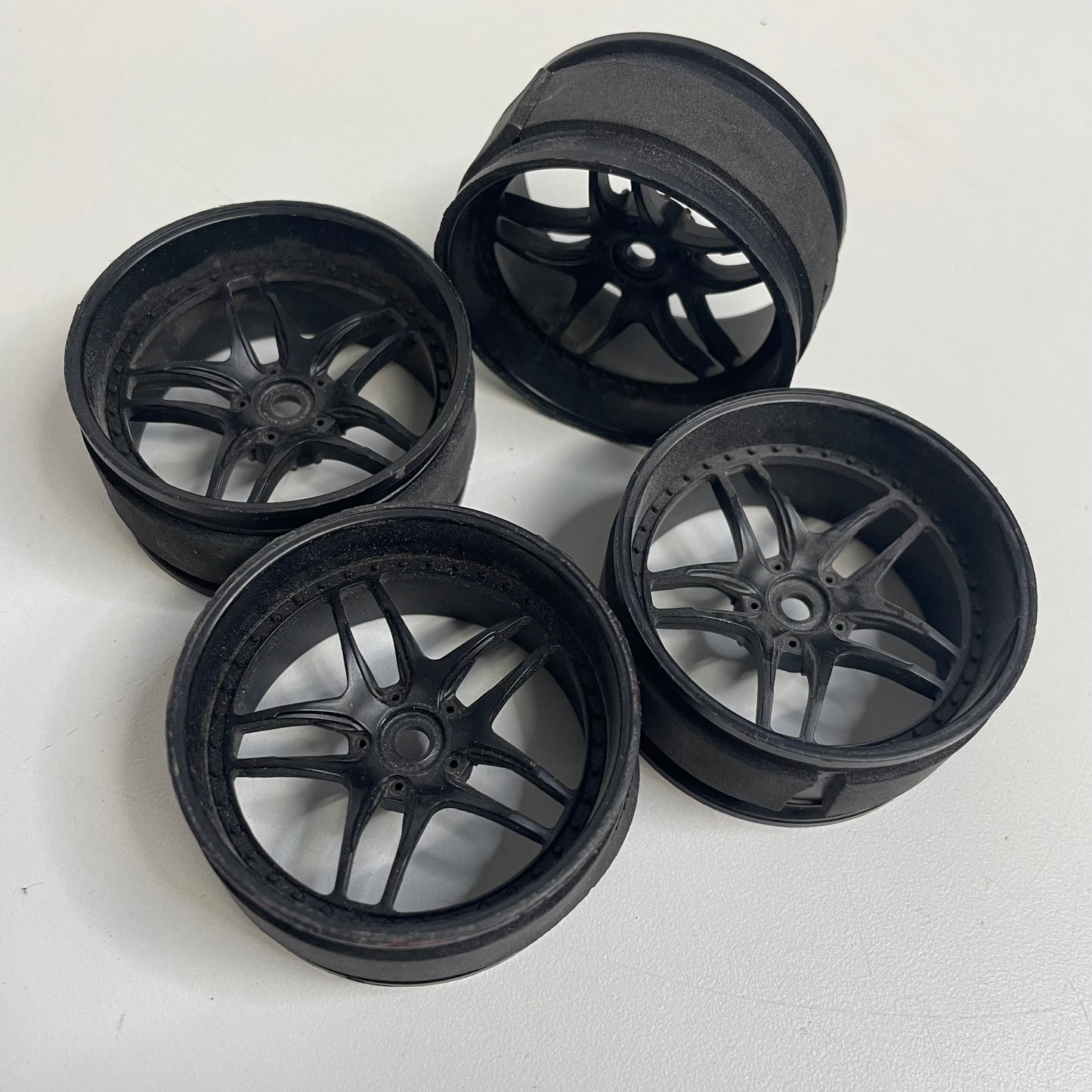 MST Wheels Black 8mm Offset Includes Wheel Holder