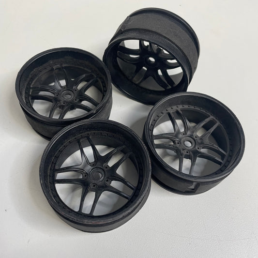 MST Wheels Black 8mm Offset Includes Wheel Holder