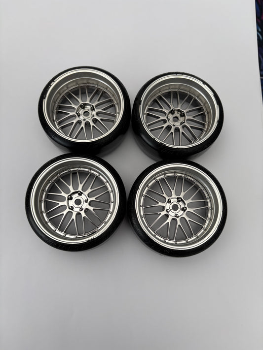 MST BBS Style Wheels and MST Silver Dot Tyres Silver