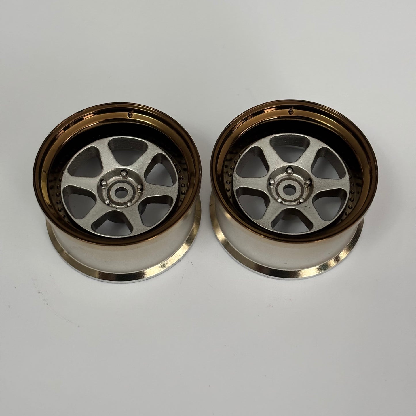 Lab Bronze Silver Offset 6 Pair
