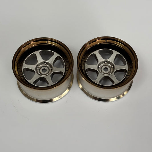 Lab Bronze Silver Offset 6 Pair