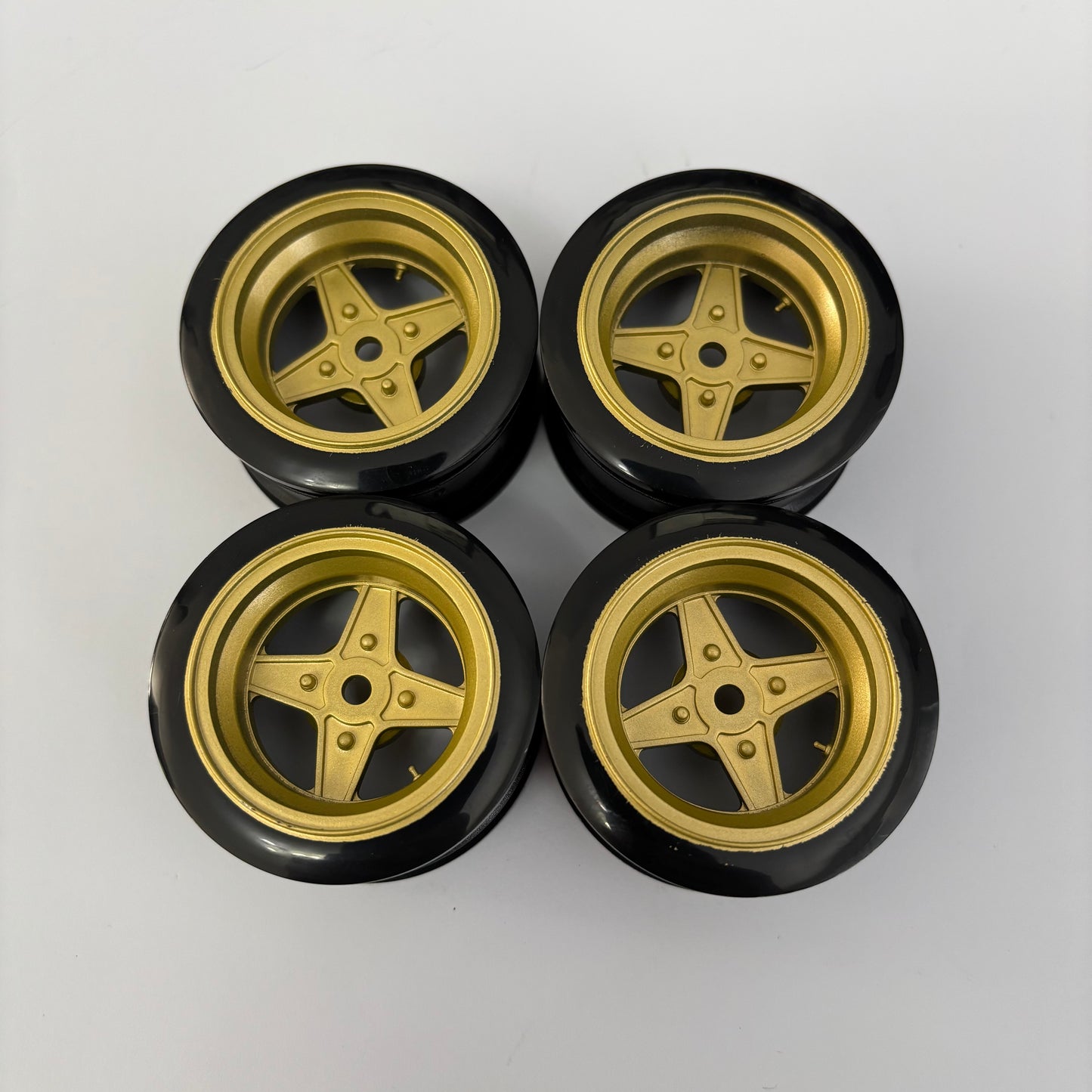 Retro AE86 LP86 Style Black Gold Wheels Offset 6