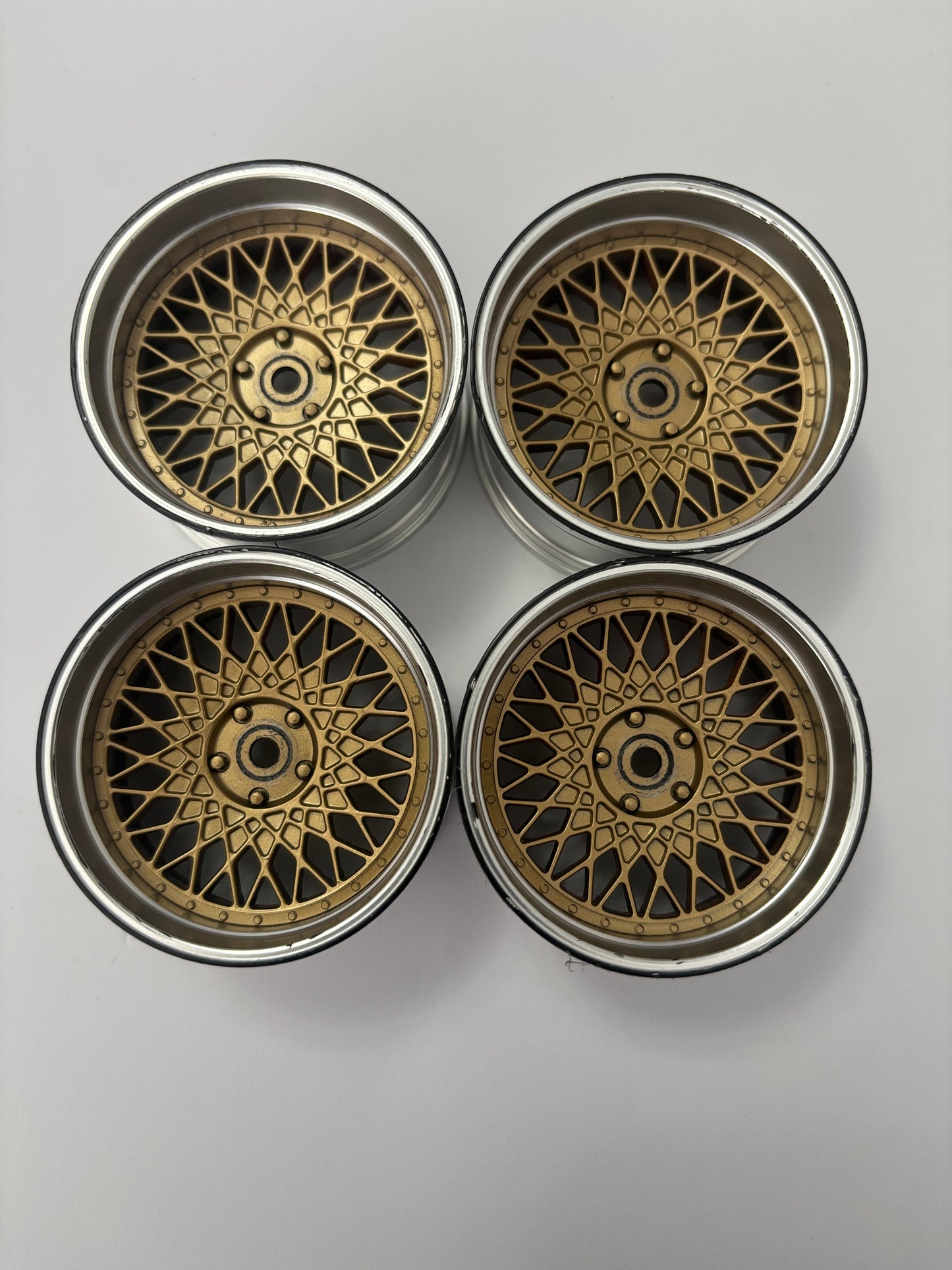 BBS Style Gold Silver Dished MST Wheels