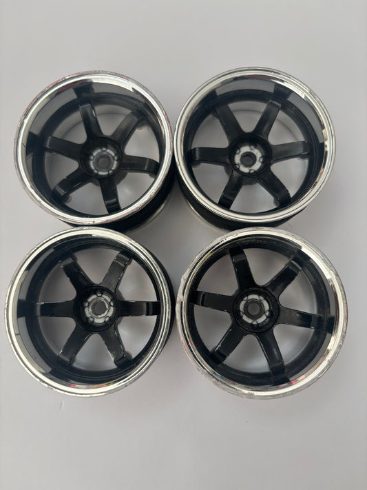 3Racing Adjustable Offset Wheels Black Chrome