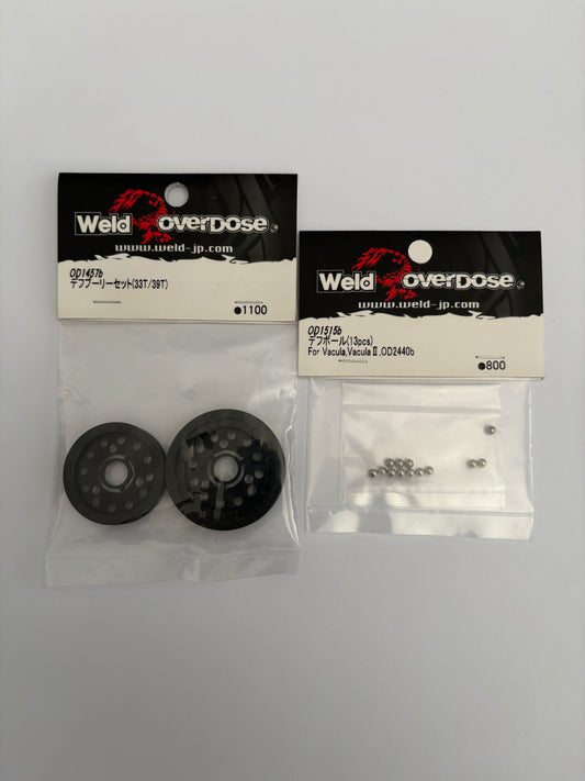 Overdose OD1457B 33T 39T Belt Gear Diff & OD1515b Diff Balls