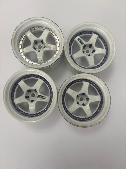 Drift Element Wheels White Adjustable offset