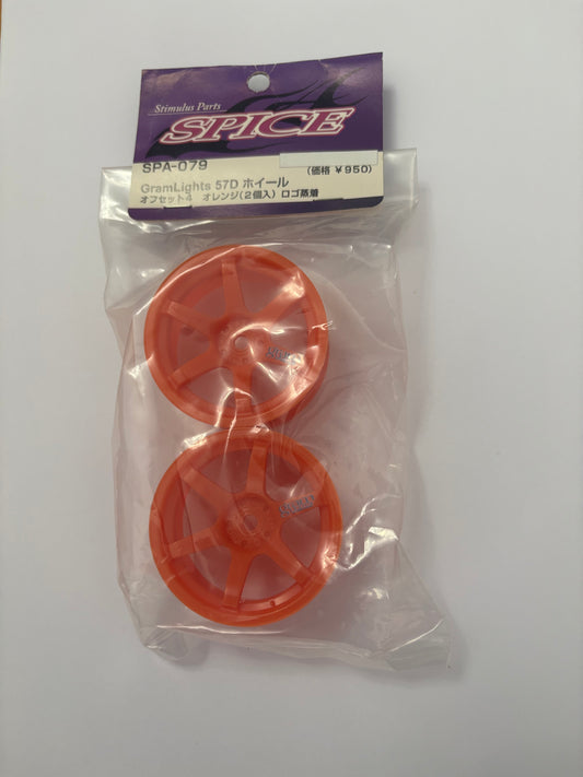 2 x Spice Wheels Gram Light 57D Offset 4 Orange