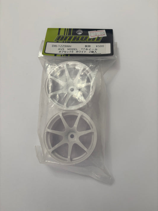 2 x Mukini AVS Model T7 Wheels Offset 9 White