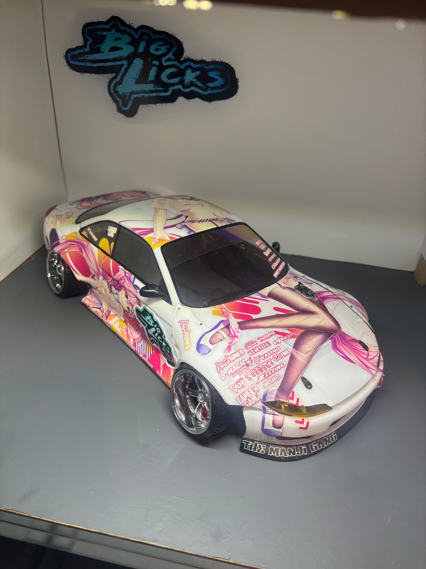 24K RC Nissan S14.9 Drift Body Shell Wide Anime 1:10 257mm