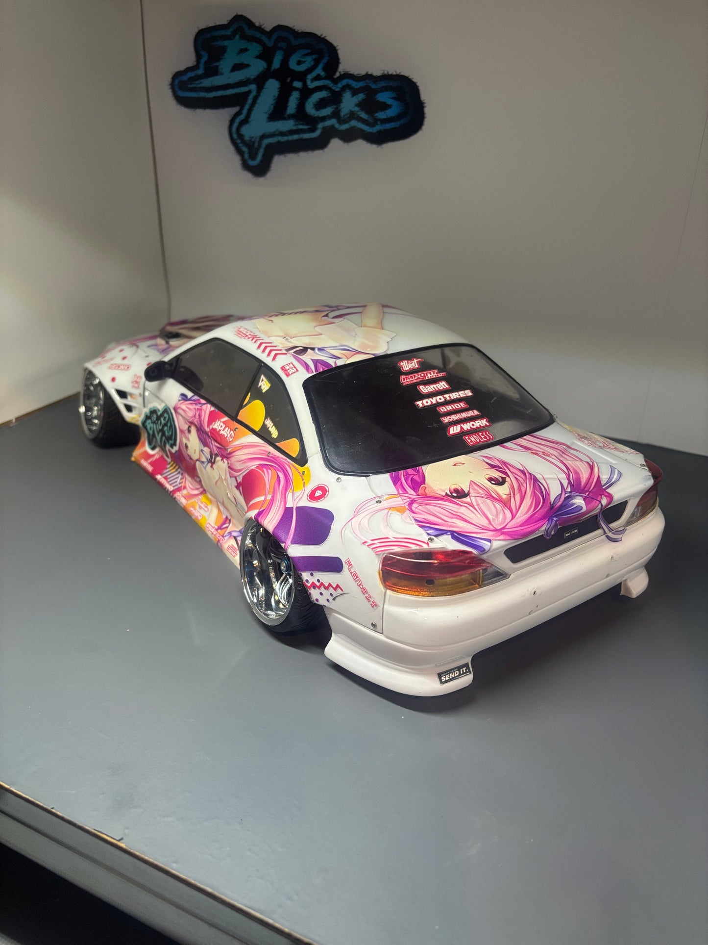 24K RC Nissan S14.9 Drift Body Shell Wide Anime 1:10 257mm