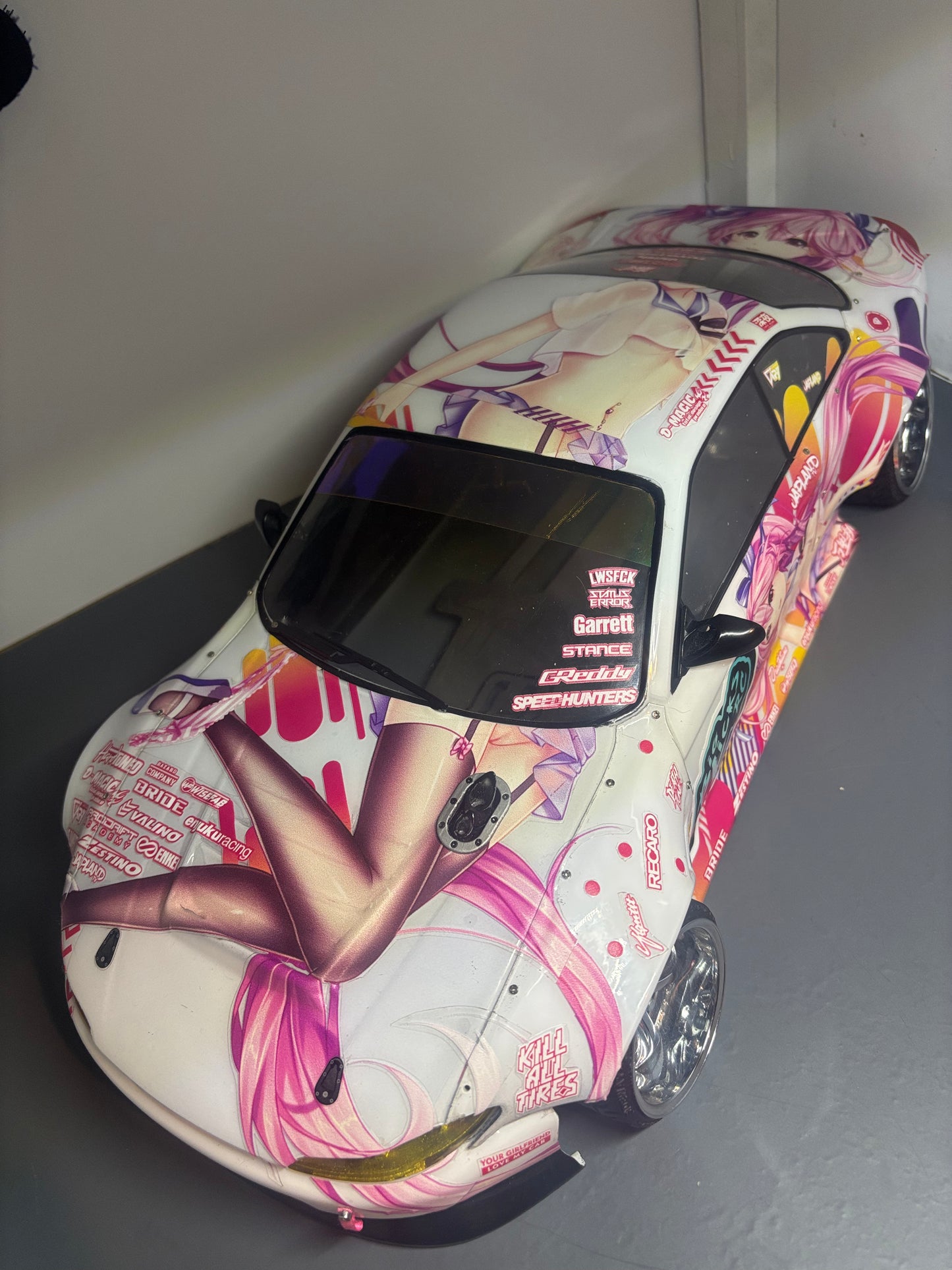 24K RC Nissan S14.9 Drift Body Shell Wide Anime 1:10 257mm