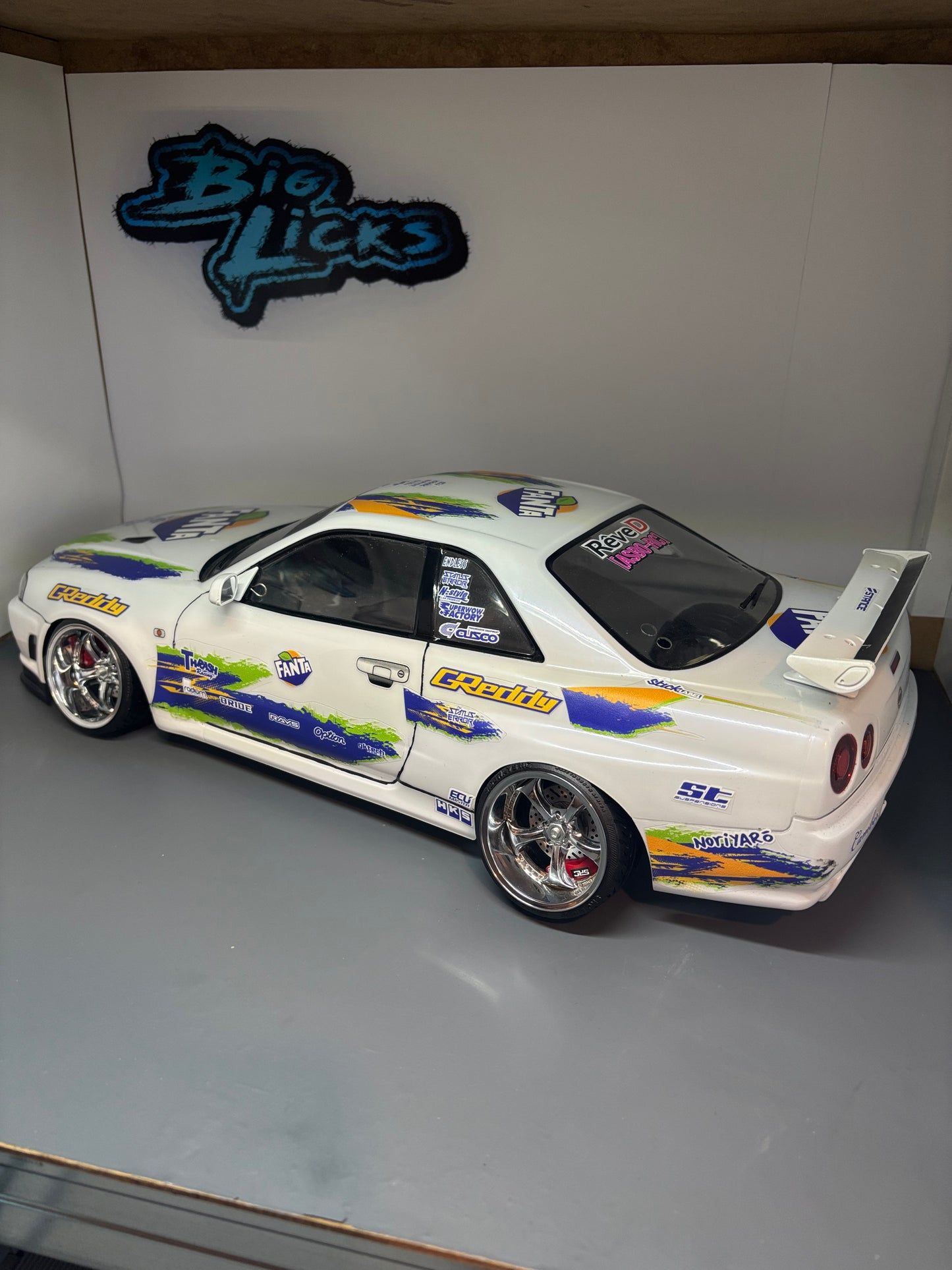 Killer body Nissan Skyline R34 Bodyshell White RC Drift Body Shell