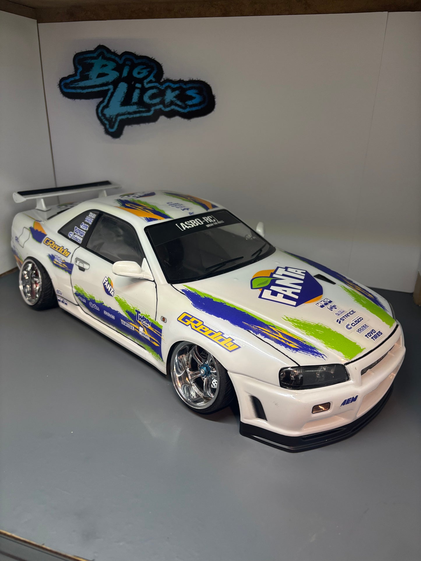 Killer body Nissan Skyline R34 Bodyshell White RC Drift Body Shell