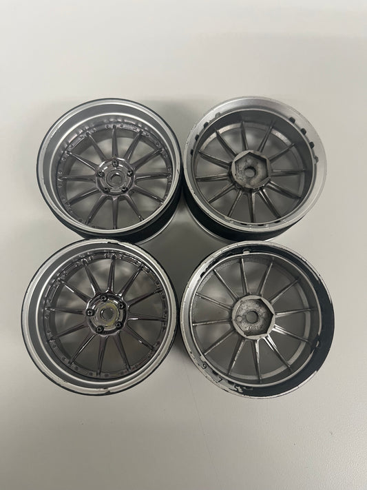 MST Silver Dark Chrome Wheels Adjustable Offset