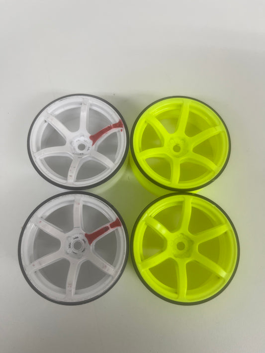 Yokomo Wheels 2 Pairs Yellow White Offset 6