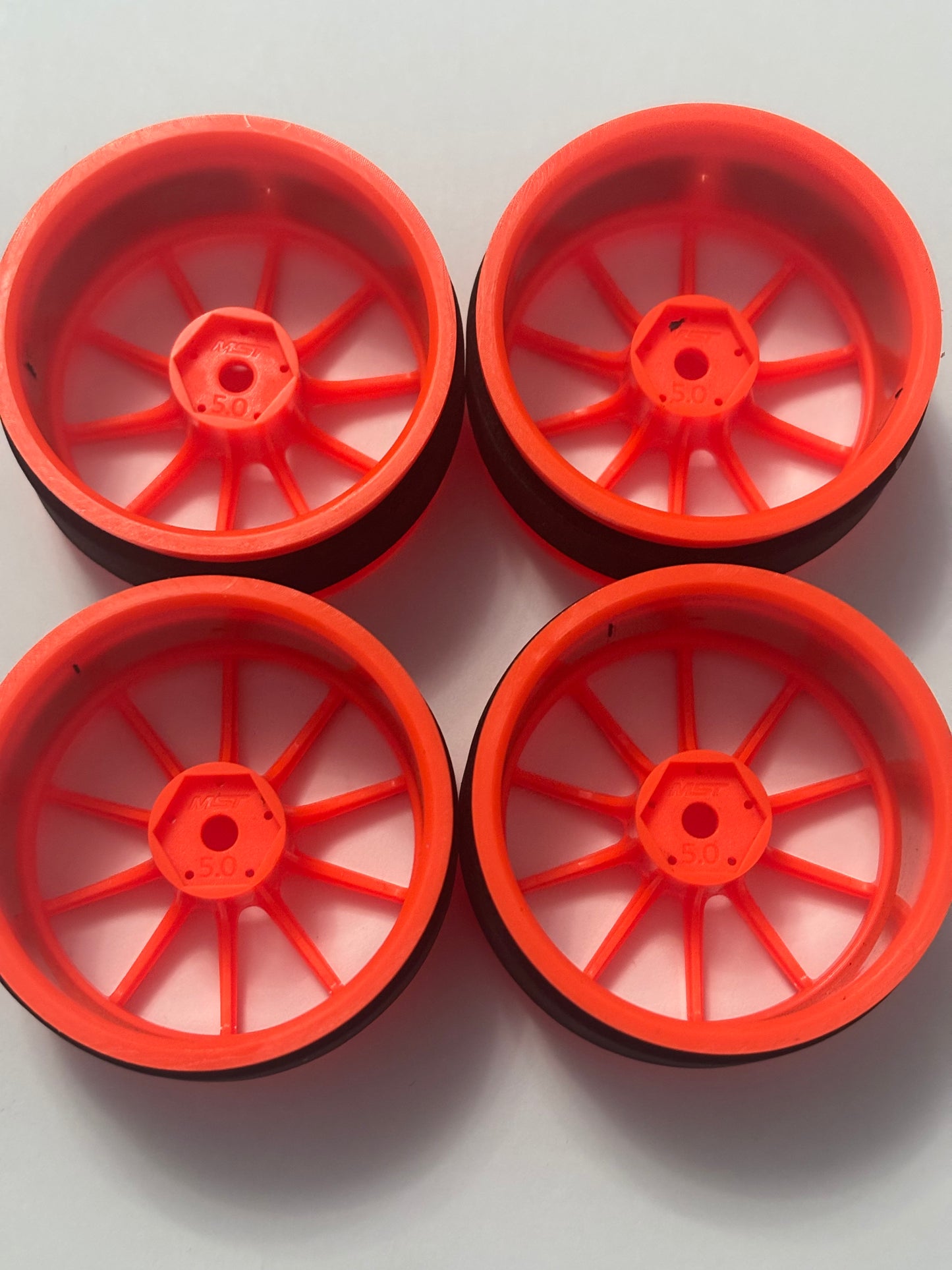 MST Wheels Orange 5mm Offset Drift