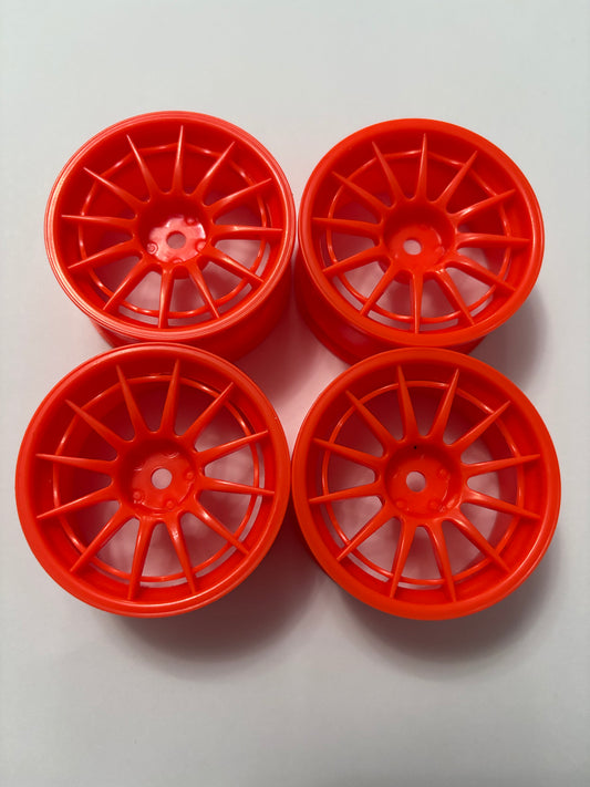 Orange Drift Wheels Enkei Style Offset 3