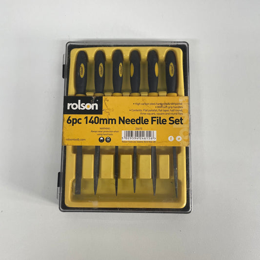 Rolson Needle File Set 140mm 6PC