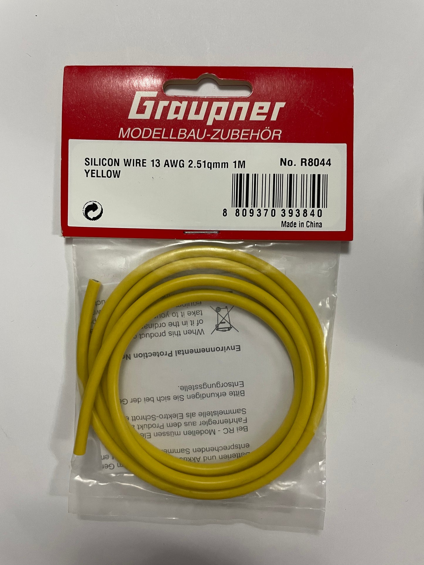 Groupner Yellow Silicone wire