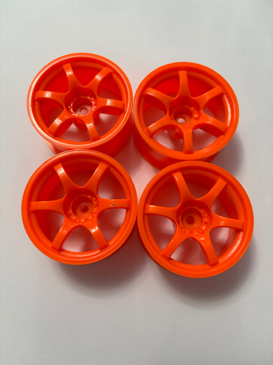 Mukini Gram Light Wheels Orange Offset 7