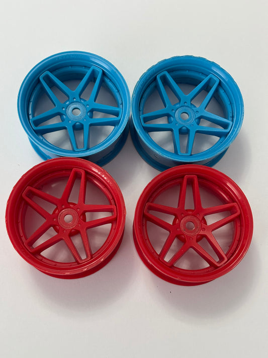 Tetsujin Wheels Red Blue Adjustable Offset