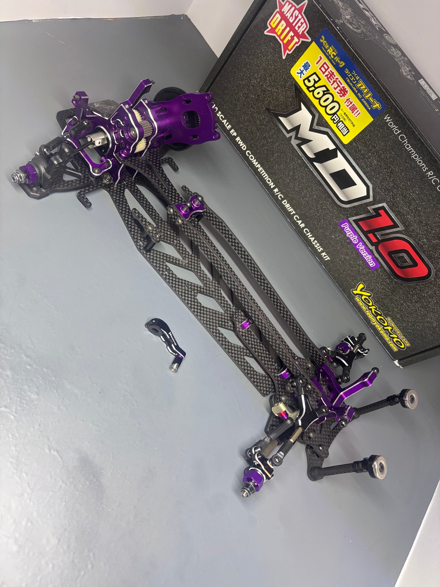 Yokomo MD1.0 MD1 RWD RC Purple Drift Chassis