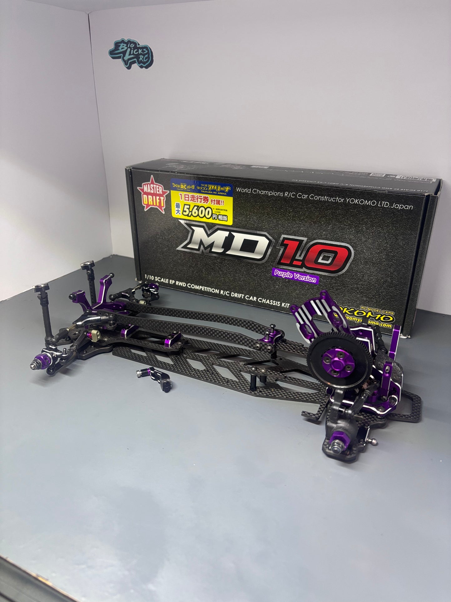 Yokomo MD1.0 MD1 RWD RC Purple Drift Chassis