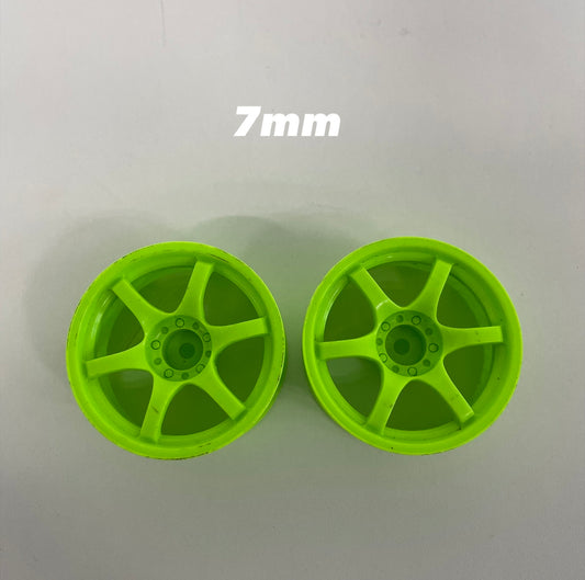 Lab Topline Green Wheels Pair Offset 7