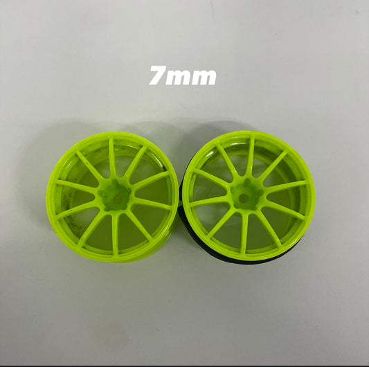 MST Green Wheels Pair Offset 7