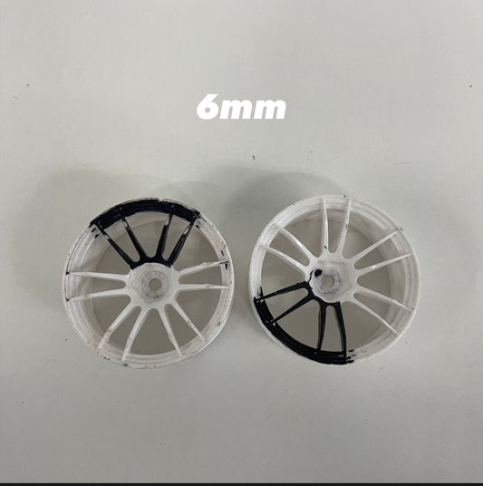 Reve D Wheels Pair White Black Offset 6