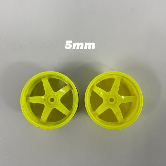 Topline Wheels Offset 5mm Pair Yellow