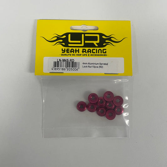 Yeah Racing 4MM Thread  x10 Red 7MM Hex