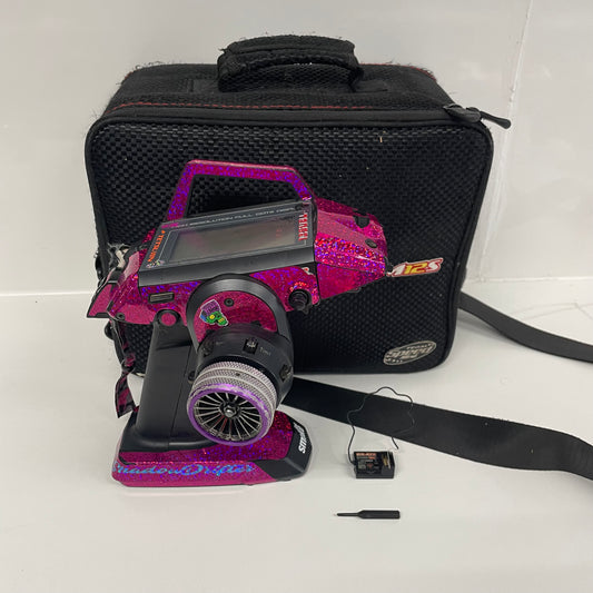 Sanwa M12S Controller Reciever & Lipo Pink Wrap Soft Bag