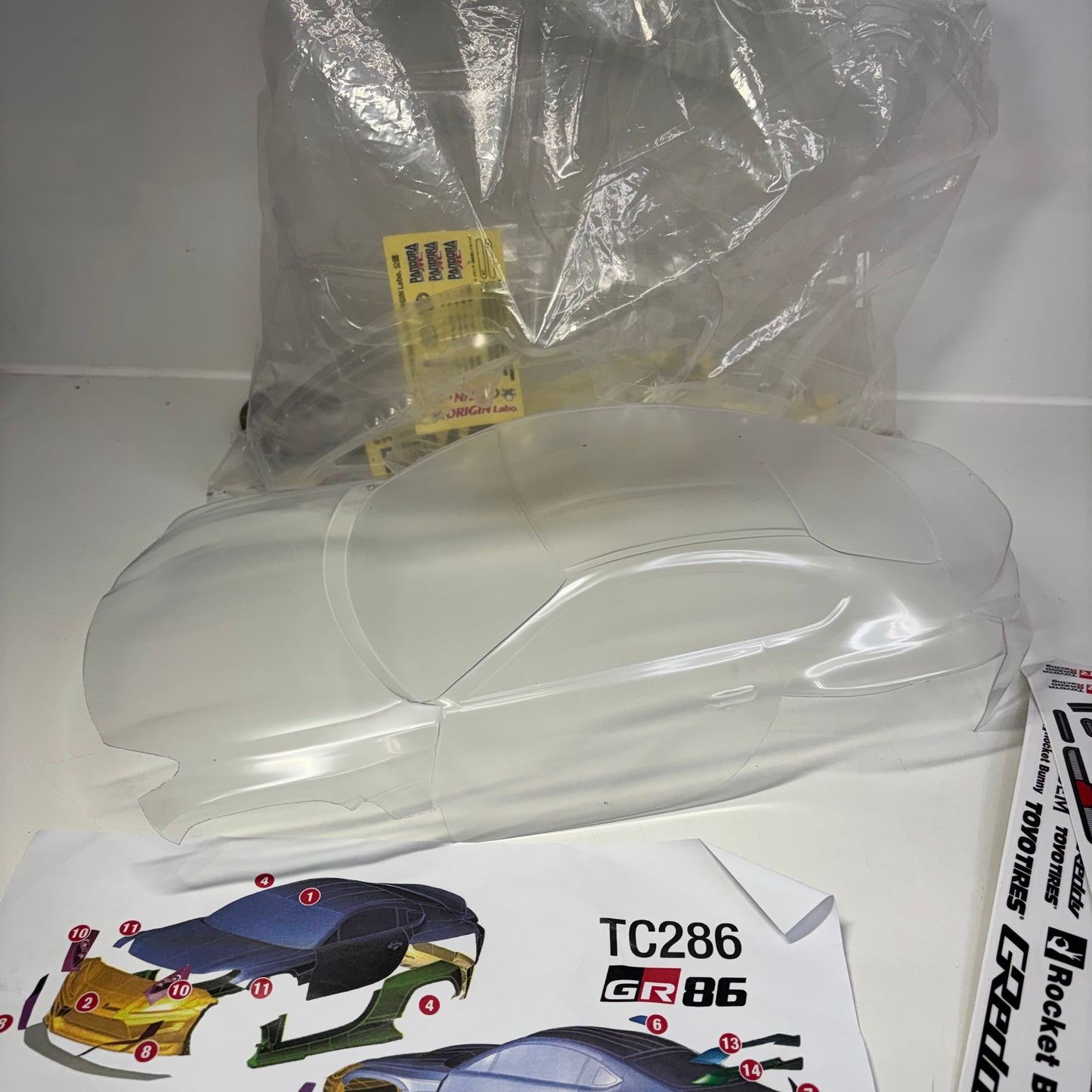 L&L Models Toyota GR86 Clear Unpainted Bodyshell