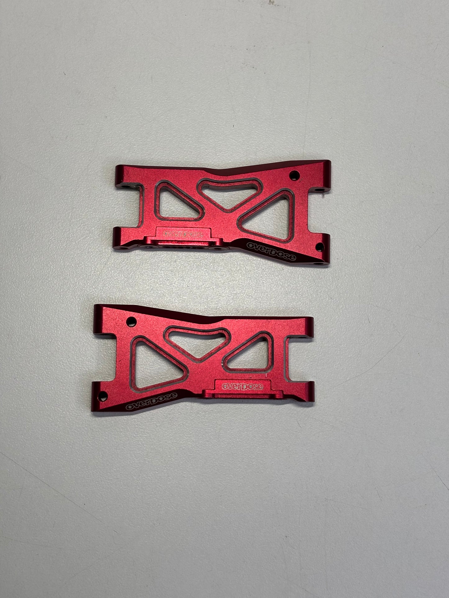 Overdose Rear Alloy Arms Red Alloy type 1