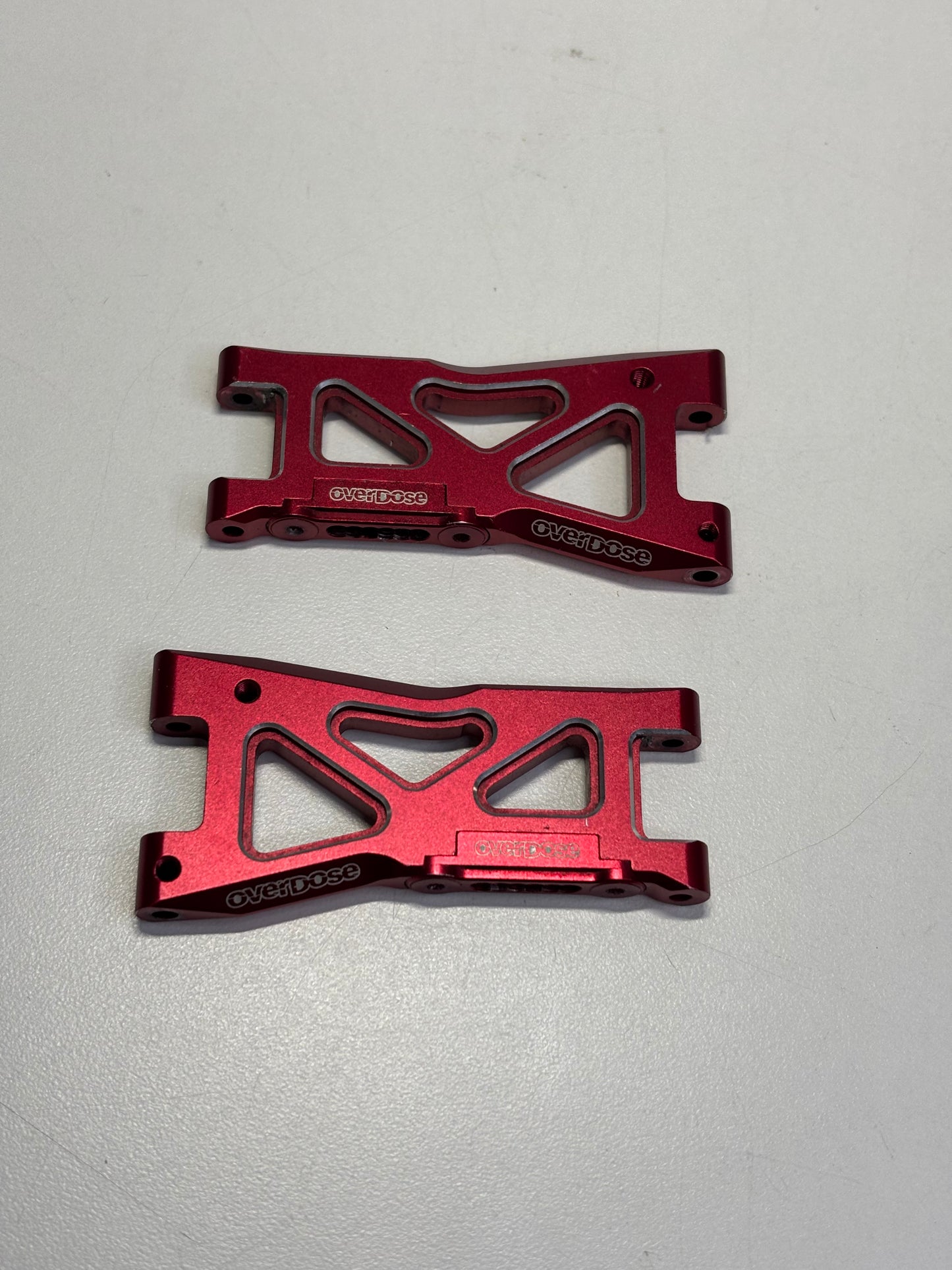Overdose Rear Alloy Arms Red Alloy type 1
