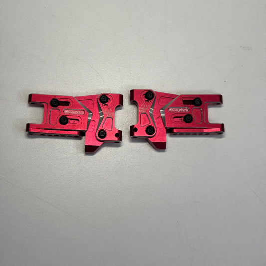 Overdose Rear Alloy Arms Red Alloy type 2