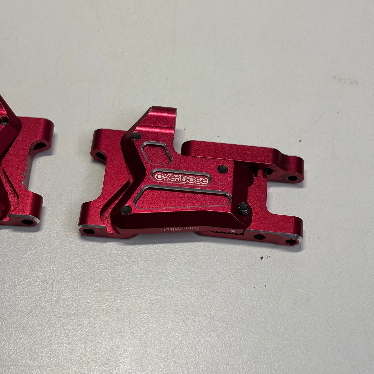 Overdose Rear Alloy Arms Red Alloy type 2