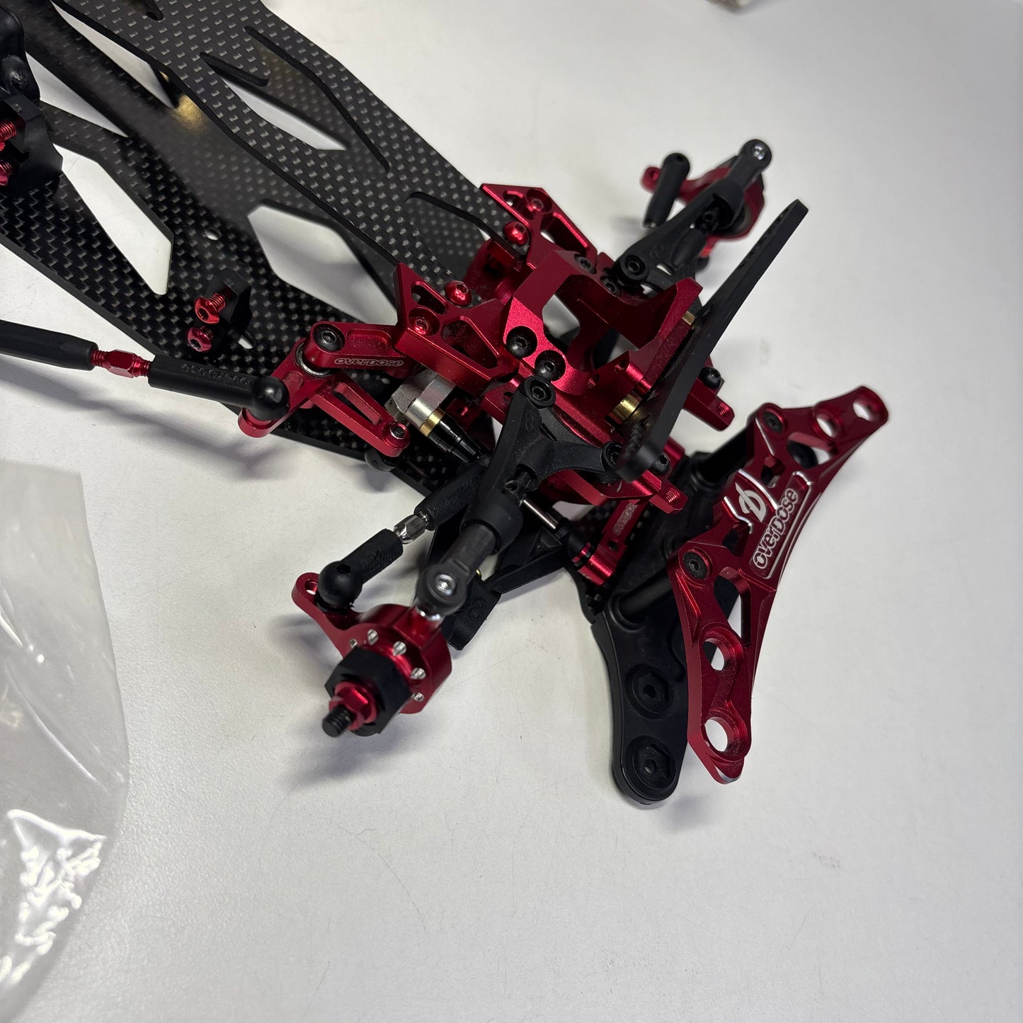 Overdose Dival Red Alloy Carbon RWD Chassis - Boxed