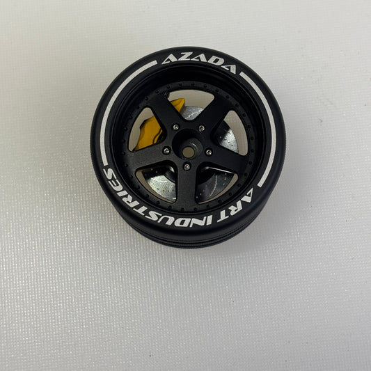 Azada Black Alloy Wheel Sanwa MT44 ETC Controller Wheel Grip