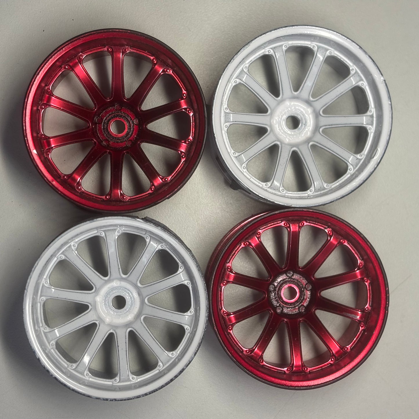 MST 11mm Offset Wheels Red White