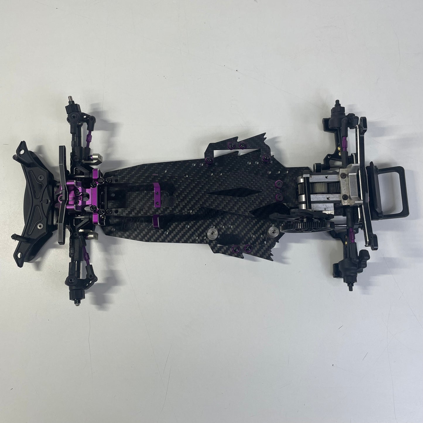 Beast Mode YD2 Conversion RWD Chassis Alloy Slide Rack Carbon