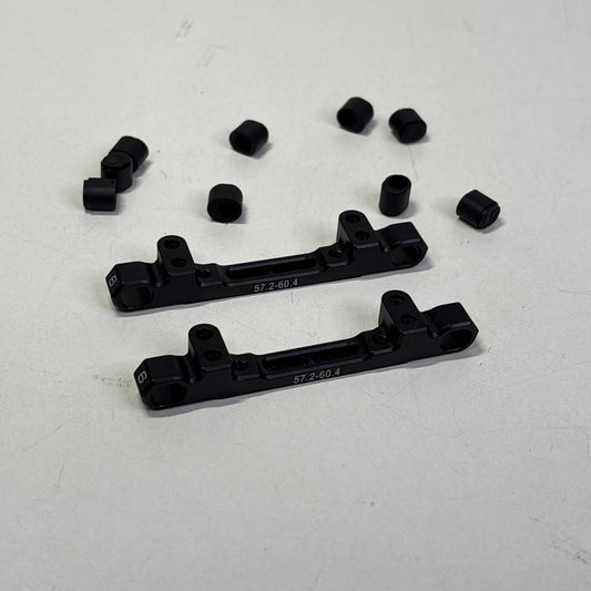 Reve D Suspension Mounts Pair x2 57.2 - 60.5 Number 6 Black Alloy