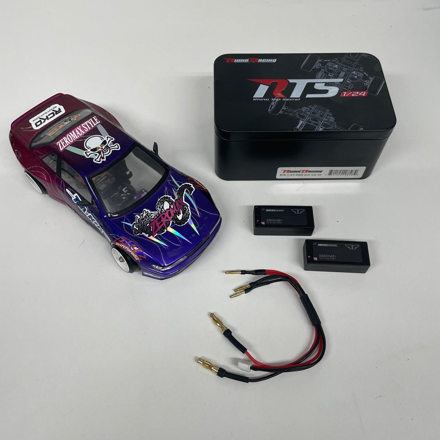 Rhino Racing Top Secret 1:24 RWD Alloy Drift Set Up ARTR Hobbywing AFRC