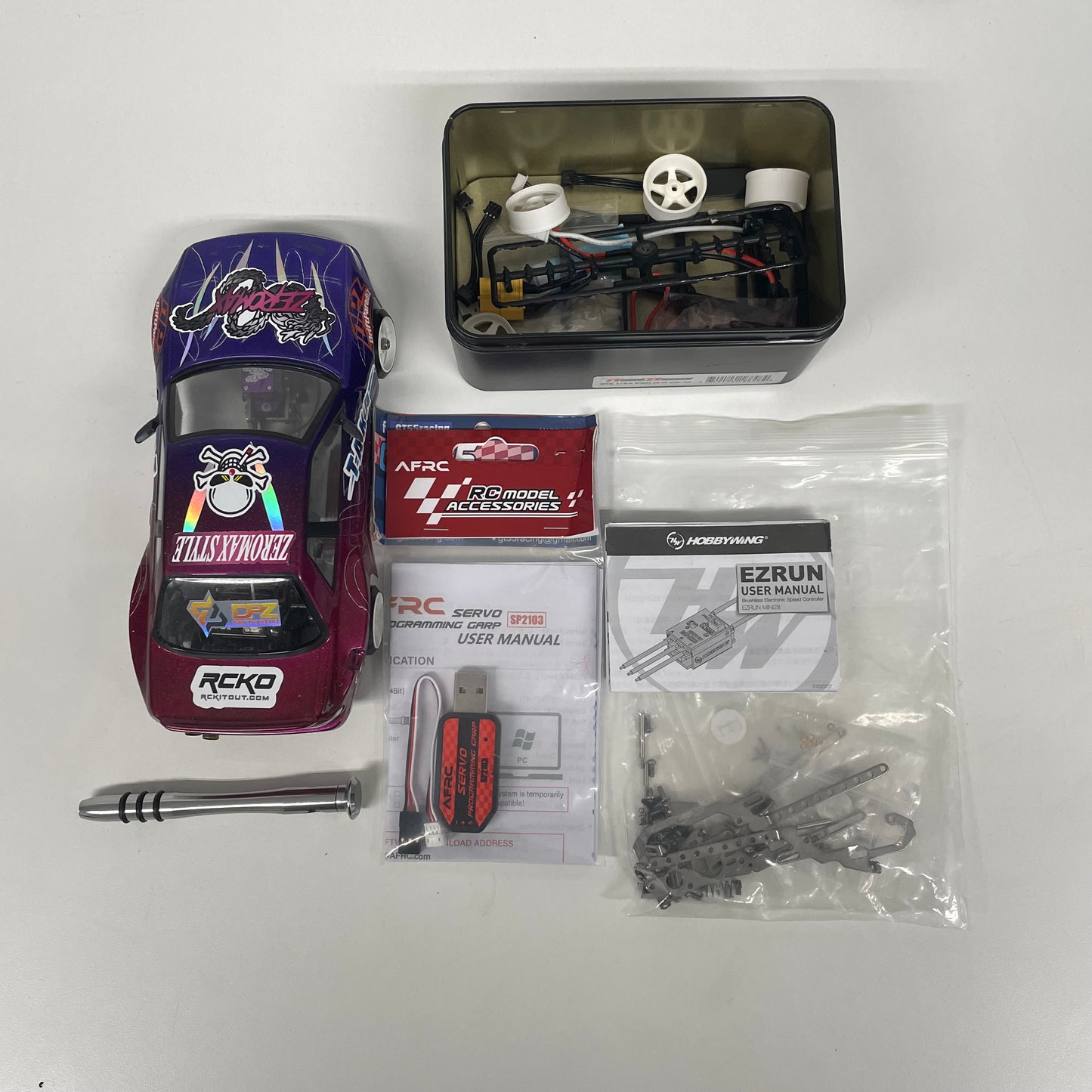 Rhino Racing Top Secret 1:24 RWD Alloy Drift Set Up ARTR Hobbywing AFRC