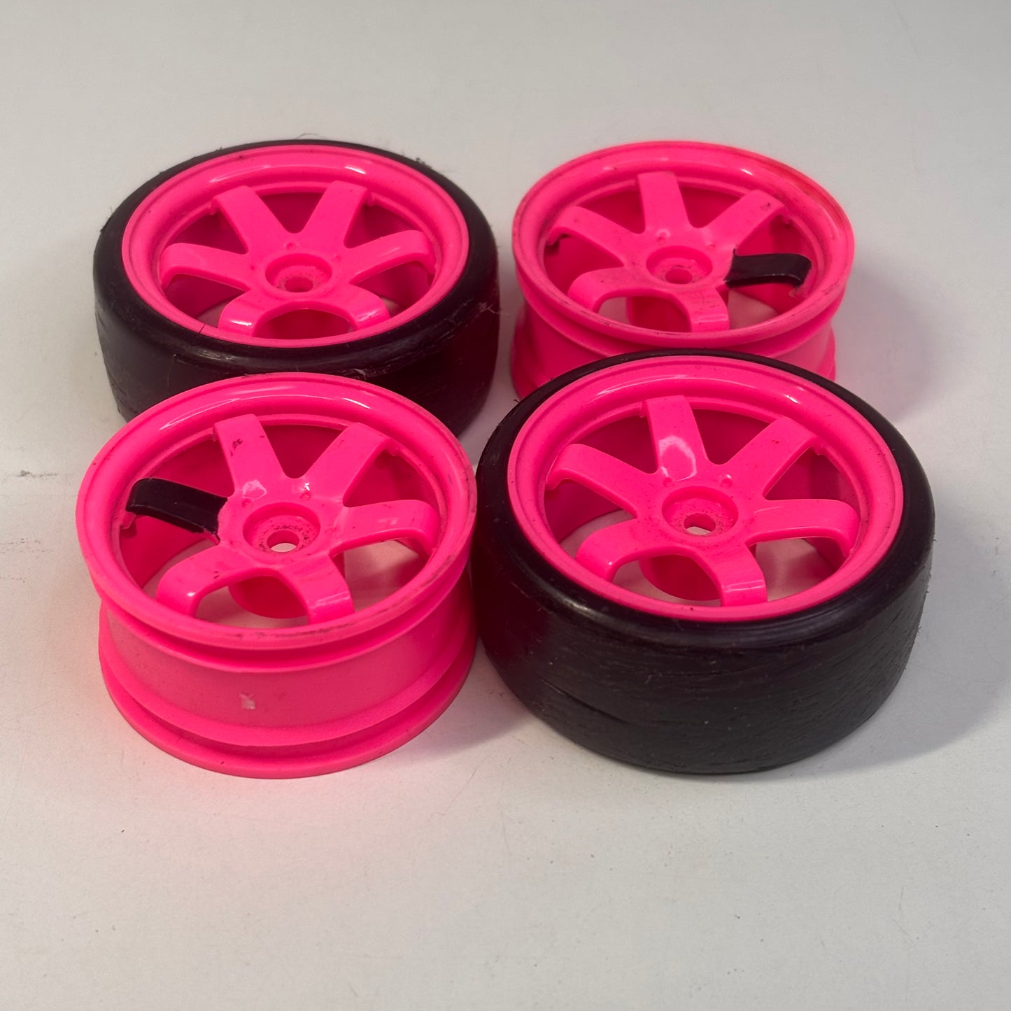Pink TE37 Style Wheels Offset 6