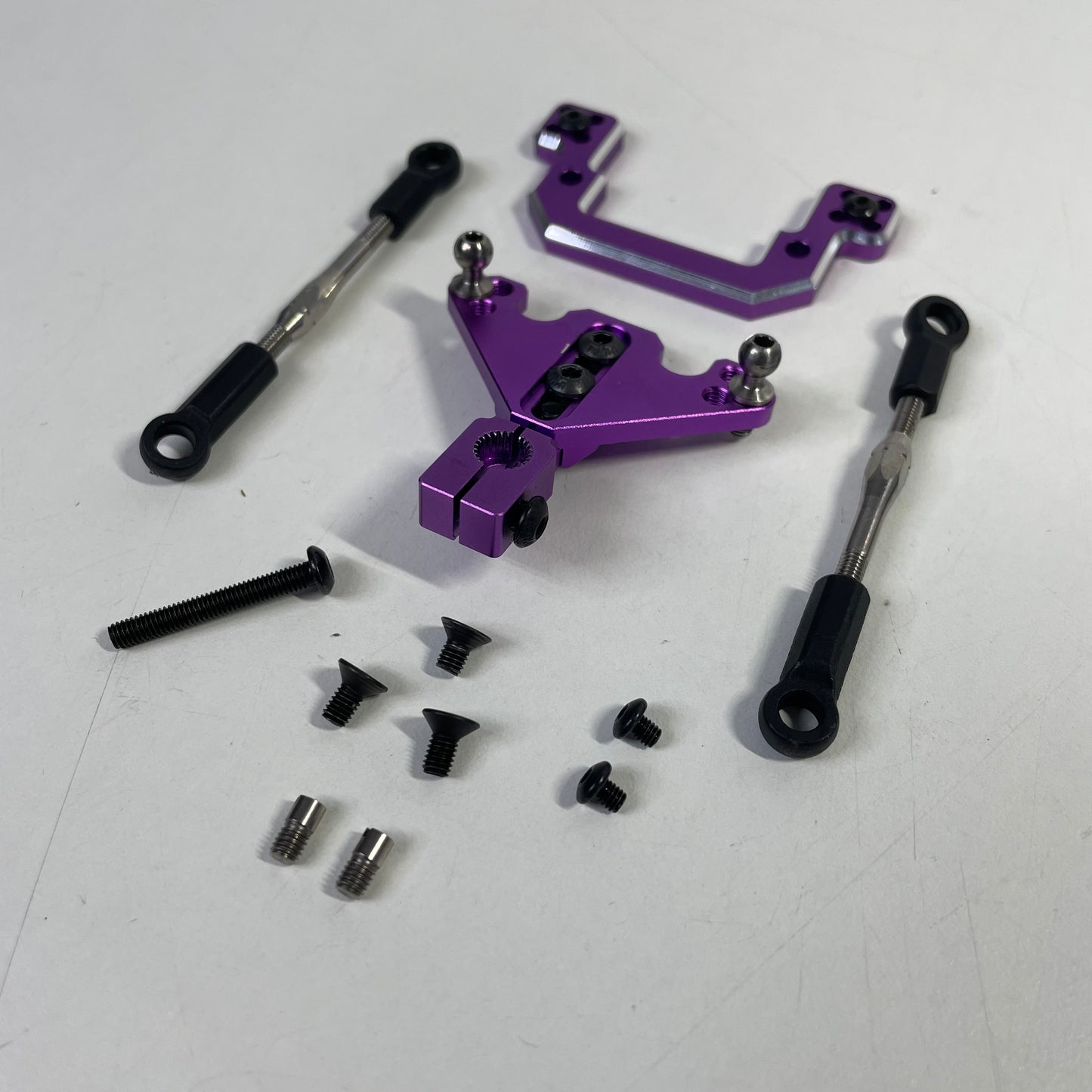 Rhino Racing Shark YD2 Steering Rack & Bulkhead DDS Purple Alloy RR-750P