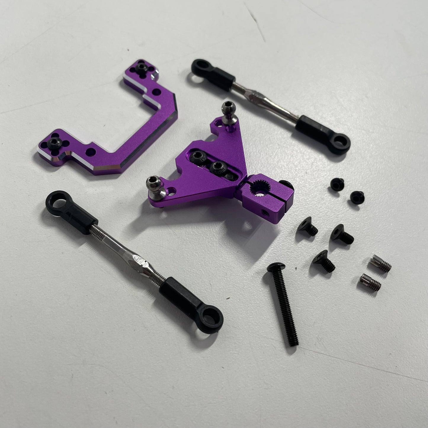 Rhino Racing Shark YD2 Steering Rack & Bulkhead DDS Purple Alloy RR-750P