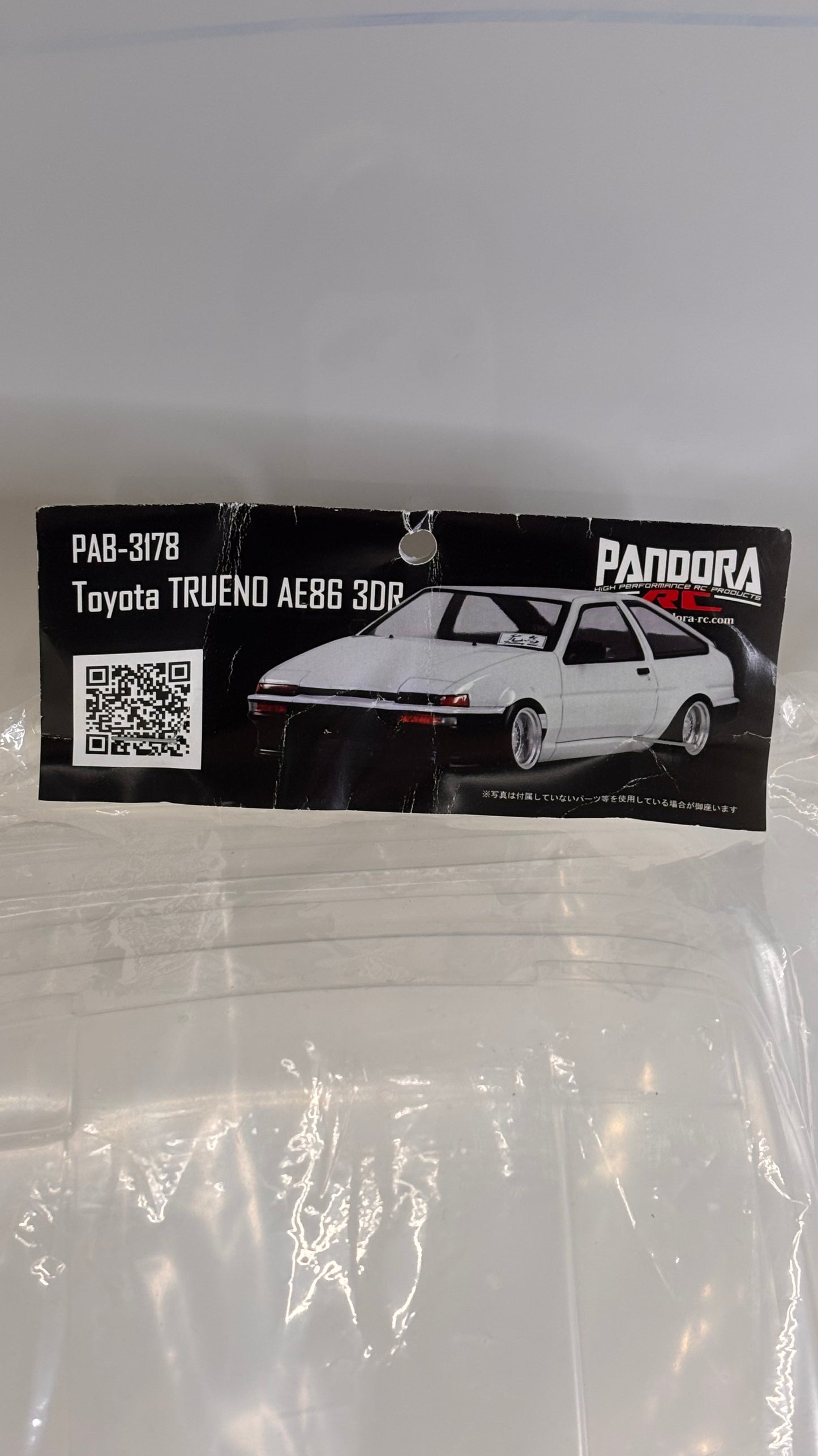 PAB-3178 Toyota AE86 Trueno Clear Bodyshell New