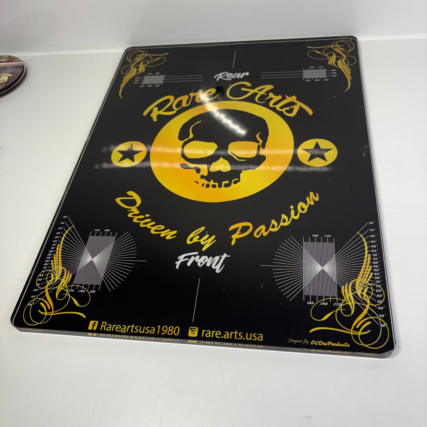 Rare Arts Perspex Set Up Board Black Yellow